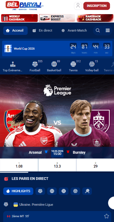 Liste des sports et compétitions disponibles aux paris sur Bel Paryaj